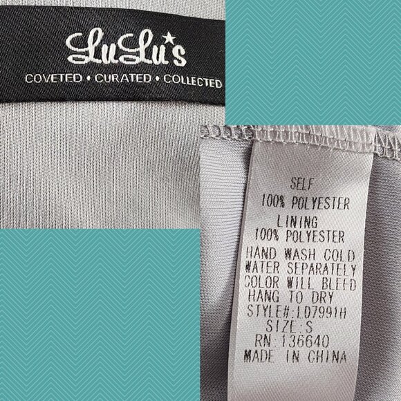 Lulu's Light Gray Pleated Ruffle Asymmetrical High Low Dress - Picture 4 of 4